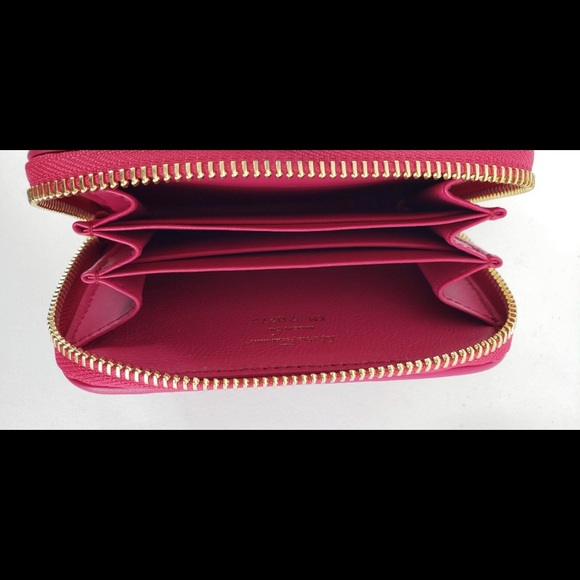 NEW IN BOX Salvatore Ferragamo small zip wallet in fuscia - Picture 4 of 4